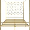 Twin Metal House Bed Frame for Kids with Ladder – No Box Spring Needed 4