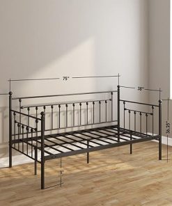 Golden Gate Twin Daybed Frame with Headboard, Heavy Duty Metal Design 2
