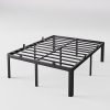 LZ Leisure Zone Full Size Metal Loft Bed with Wardrobe and Desk 3