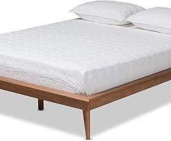 Queen Brown Bed Frame by Baxton Studio