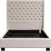 Queen Size 12 Inch Metal Platform Bed Frame with Headboard Black 3