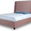 Merax Twin Upholstered Bed Frame with Crown Headboard and Drawers 3