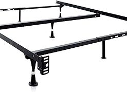 Heavy Duty Adjustable Metal Bed Frame with Center Support and 7 Legs 2