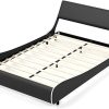 Queen Size Metal Platform Bed Frame with Trundle and USB Ports 4