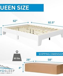 Boyd Sleep Lugano Platform Bed Frame Modern Minimalist Design Queen 2