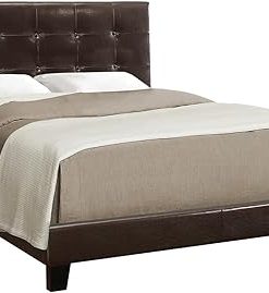 Brown Queen Bed Frame by Monarch Specialties for Stylish Bedrooms