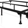 Heavy Duty 9-Leg Adjustable Metal Bed Frame with Double Support