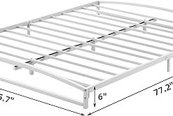 GAOMON Metal Platform Bed Frame Full Size Low Profile Easy Assembly White 2