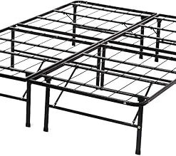 Durable Queen Size Heavy Duty Bed Frame with Steel Slat Support