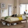 Queen Upholstered Bed Frame with Storage Drawers and Twin XL Trundle 3