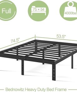 Full Size Metal Platform Bed Frame with Heavy Duty Steel Slats 2