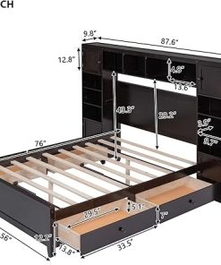 Harper Bright Full Bed Frame with 4 Storage Drawers in Espresso 2
