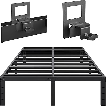 Queen Size 14 Inch Heavy Duty Metal Bed Frame with Mattress Gaskets 2 Queen Size 14 Inch Heavy Duty Metal Bed Frame with Mattress Gaskets - Image 2