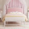 California King Bed Frame with Wooden Headboard and Storage 3