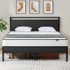 King Size Bed Frame with 4 Storage Drawers and Charging Station 4