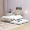 Dolonm Queen Bed Frame with Wood Headboard and Under Bed Storage 4