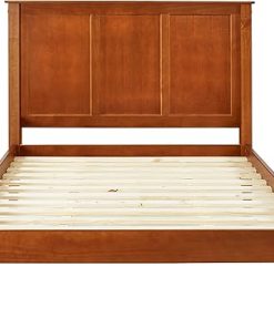 Camaflexi Shaker Style Platform Bed Solid Wood Easy Assembly Queen Cherry 2