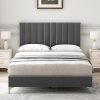 King Size Canopy Bed Frame Solid Pine Wood No Box Spring Needed 4