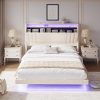 Queen Size Boucle Upholstered Bed Frame with Headboard Easy Assembly 3