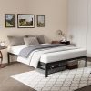 Novilla Full Size Bed Frame with Storage 14 Inch Metal Platform Frame