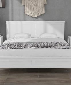 Queen Size Wooden Bed Frame with Headboard No Box Spring Needed