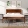Queen Size Wooden Platform Bed Frame with Upholstered Headboard 3