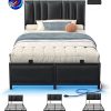 KOMFOTT Twin Over Twin Bunk Bed with Trundle and Storage Stairs 4