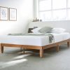 Max & Lily Twin Over Twin Solid Wood Bunk Bed Frame with Ladder White 3
