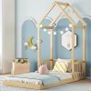BONSOIR King Size Storage Bed Frame Upholstered Low Profile Traditional Platform with Tufted and Nail Headboard/No Box Spring Needed/4 Pull Out Drawers/Light Grey Linen Fabric (King Size) 3