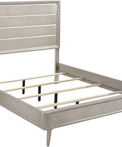 Ramon Modern Wood Queen Size Panel Bed Frame with 59-inch Headboard 2