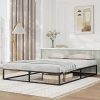 Heavy Duty Twin Over Twin Bunk Bed Frame No Box Spring Black 3