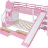 Murphy Bed Queen Size 61.5 Inch Wall Bed with Desk and Side Cabinets 4