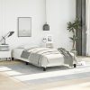 Twin XL Bed Frame Platform Faux Leather Plywood Slats Easy Assembly