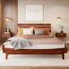 Bme Caden King Size Bed Frame with Adjustable Headboard in Dark Chocolate