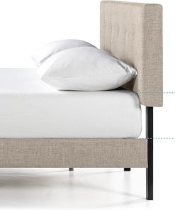 Mellow Nola Full Upholstered Bed Frame with Tufted Headboard 2