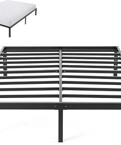 King Size Platform Bed Frame with Metal Slats 3500LBS No Noise
