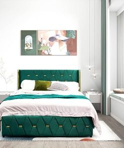 Full Size Upholstered Platform Bed Frame with Adjustable Headboard