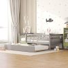 Giantex Twin Metal Bed Frame with Charging Station and Storage Headboard 4
