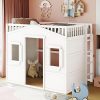 Merax Full Size Montessori Floor Bed with LED Light for Kids Bedroom 3
