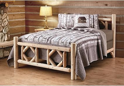 Castlecreek Diamond Cedar Log King Bed Frame with Headboard Castlecreek Diamond Cedar Log King Bed Frame with Headboard