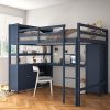 Bellemave Queen Bed Frame with Headboard and Storage Dark Walnut 3