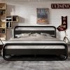 Softsea Twin Over Full Bunk Beds with Storage Solid Wood Frame 3