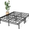 Mid Century Modern King Bed Frame Acacia Wood with Headboard 4