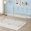Twin Size Daybed Frame and Sofa Bed with Trundle in White