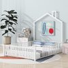 Foldable Wood Slatted Bed Frame for Bedrooms and Guest Rooms 74.8in 4