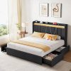 ZINUS Linda Mid Century Wood Platform Bed Frame King Easy Assembly 4
