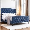 Bellemave Twin Bed Frame with Bookcase and Storage Drawers in Natural 3