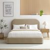 Bellemave Queen Bed Frame with Storage and Twin Trundle, White 4