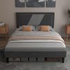 Wood Twin Bed Frame for Kids with Hollow Design Headboard and Footboard 4