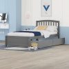 Twin Bed Frame with Headboard Storage for Boys Girls Adults 4